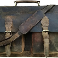Load image into Gallery viewer, Laptop Leather Briefcase, Top Grain Buffalo Leather