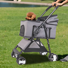 Load image into Gallery viewer, Large Pet Stroller Carrier with Detachable Cart and Rain Cover