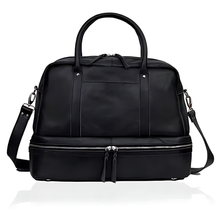 Load image into Gallery viewer, Women Stylo Duffel Bag Leather Travel Duffel Black