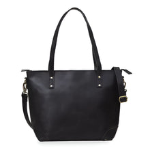 Load image into Gallery viewer, Portland Buffalo Leather Tote Bag, Full Grain Black