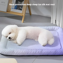 Load image into Gallery viewer, Ice Silk Cooling Pet Bed for Dogs & Cats – Summer Comfort Nest