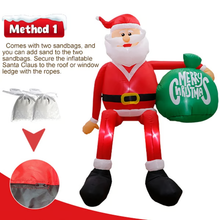 Load image into Gallery viewer, 8ft Climbing Santa Inflatable with LED Lights and Anchoring Kit