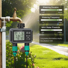 Load image into Gallery viewer, Dual-Zone Sprinkler Water Timer with Smart Scheduling & LCD Display