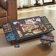 Load image into Gallery viewer, Portable Puzzle Table with Six Sorting Drawers Stand and Cover Lid for 1000 Piece Puzzles