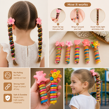 Load image into Gallery viewer, Spiral Hair Tie Set for Kids with Stretch Fit Design