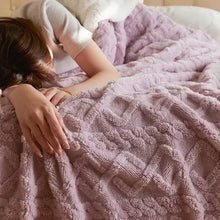 Load image into Gallery viewer, Thick Lambswool Winter Blanket, Reversible Flannel and Fleece