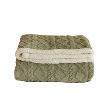 Load image into Gallery viewer, Thick Lambswool Winter Blanket, Reversible Flannel and Fleece