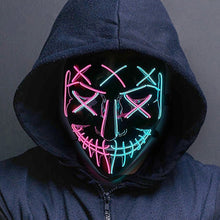 Load image into Gallery viewer, LED Light Up Mask with Glowing Wire and Four Light Modes for Halloween Costumes