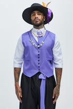 Load image into Gallery viewer, Purple Ceremonial Priest Costume Set with Coat and Top Hat for Men