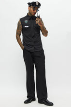 Load image into Gallery viewer, Black Uniform Costume Set with Shirt and Hat for Men