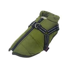 Load image into Gallery viewer, All-Weather Insulated Dog Jacket with Built-in Harness
