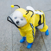 Load image into Gallery viewer, Adorable Bear-Themed Full Body Dog Raincoat with Reflective Safety Features