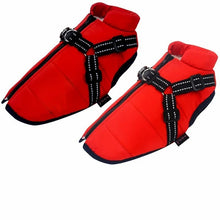 Load image into Gallery viewer, All-Weather Insulated Dog Jacket with Built-in Harness
