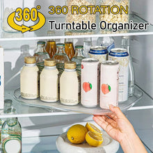 Load image into Gallery viewer, Refrigerator Lazy Susan Organizer – 360° Rotating Tray for Jars, Bottles & Condiments