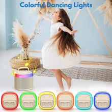 Load image into Gallery viewer, Mini Karaoke Machine with Wireless Microphones – Portable Bluetooth Speaker for Kids