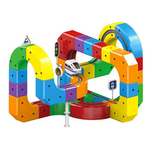 Load image into Gallery viewer, Magic Cube Train Track Toy with 81 Colorful Snap Together Pieces for Kids
