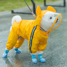 Load image into Gallery viewer, Adorable Bear-Themed Full Body Dog Raincoat with Reflective Safety Features