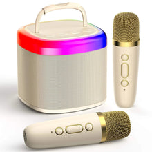 Load image into Gallery viewer, Mini Karaoke Machine with Wireless Microphones – Portable Bluetooth Speaker for Kids