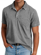 Load image into Gallery viewer, Versatile men's heritage polo shirt, comfortable for everyday and smart-casual looks.
