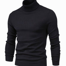 Load image into Gallery viewer, Men's Slim-Fit Turtleneck Knit Sweater - Black