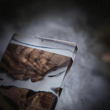Load image into Gallery viewer, Walnut and Resin Coaster Set, Rustic Modern Drink Coasters
