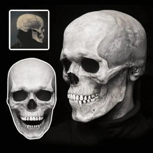 Load image into Gallery viewer, Movable Jaw Skull Mask with Full Head Latex Shell for Adult Halloween Costumes