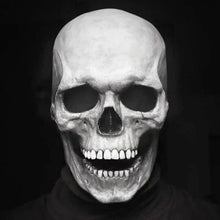 Load image into Gallery viewer, Movable Jaw Skull Mask with Full Head Latex Shell for Adult Halloween Costumes