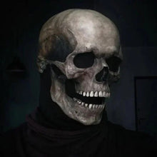 Load image into Gallery viewer, Movable Jaw Skull Mask with Full Head Latex Shell for Adult Halloween Costumes