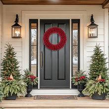 Load image into Gallery viewer, Glitter Red Berry Christmas Wreath with Two Tone Berries 20 Inch Unlit