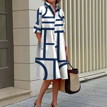 Load image into Gallery viewer, Dress with pockets and geometric print
