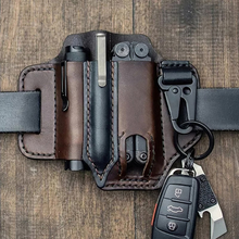 Load image into Gallery viewer, Tactical Multi Tool Belt Leather Bag