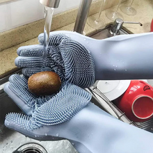Load image into Gallery viewer, Magic Silicone Dishwashing Gloves - Reusable Cleaning Gloves