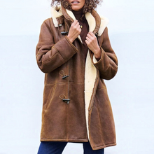 Load image into Gallery viewer, Long, warm and lightweight womens down jacket for winter