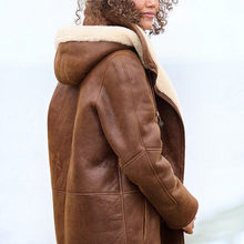 Load image into Gallery viewer, Long, warm and lightweight womens down jacket for winter