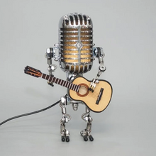 Load image into Gallery viewer, Robot Microphone Lamp with Guitar Accessory and Adjustable Metal Joints