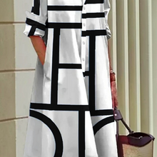 Load image into Gallery viewer, Dress with pockets and geometric print