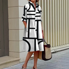 Load image into Gallery viewer, Dress with pockets and geometric print