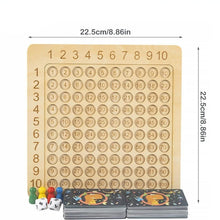 Load image into Gallery viewer, Wooden Math Learning Game with Number Chips for Kids Addition and Multiplication Practice