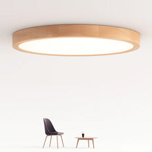 Load image into Gallery viewer, Modern Wood LED Ceiling Light, Ultra Slim Round Design