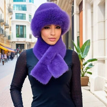 Load image into Gallery viewer, Plush Winter Hat and Scarf Set for Women