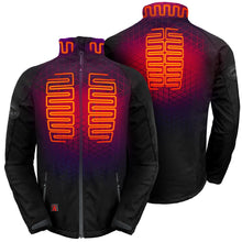 Load image into Gallery viewer, Mens Heated Softshell Coat with Touch Button Control and 7V Power Bank for Cold Weather