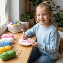 Load image into Gallery viewer, Beginner Embroidery Craft Kit with Punch Needle and Yarn