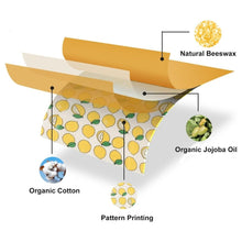 Load image into Gallery viewer, Reusable Bees Wax Food Sandwich Wrap 3PCS