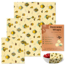 Load image into Gallery viewer, Reusable Bees Wax Food Sandwich Wrap 3PCS