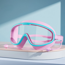Load image into Gallery viewer, Swimming Goggles - No-Leak Panoramic View Swim Mask for Kids with Nose Clips & Earplugs