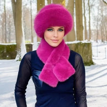 Load image into Gallery viewer, Plush Winter Hat and Scarf Set for Women
