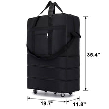 Load image into Gallery viewer, 42 Inch Rolling Duffle Bag with Five Rotating Wheels and Three Tier Expansion