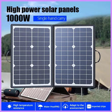 Load image into Gallery viewer, 1000W Foldable Solar Panel Kit with MPPT, USB and Type-C for Camping, Car, Boat and Caravan
