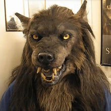 Load image into Gallery viewer, Scary Wolf Mask with Full Head Coverage and Fur Accents for Halloween Parties