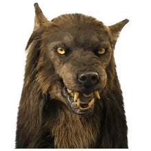Load image into Gallery viewer, Movable Werewolf Head Mask with 360 Degree Rotation and Opening Jaw, Silicone Fur